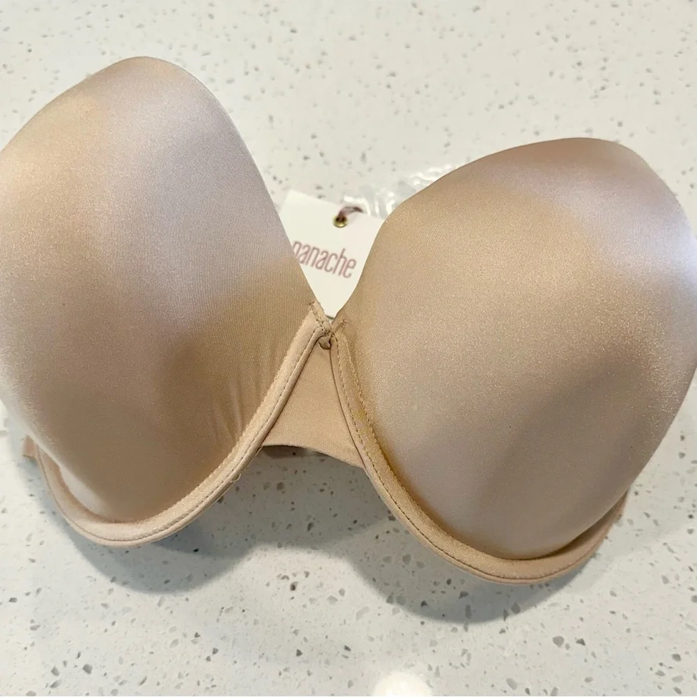 NWT Panache Seamless Porcelain Elan Strapless Bra in Nude - Size: 32G